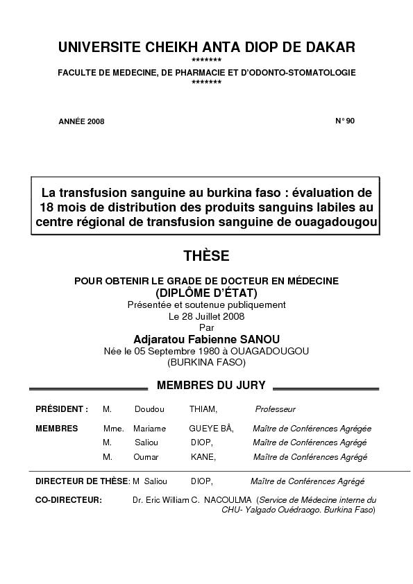 Les Transfusions Sanguines